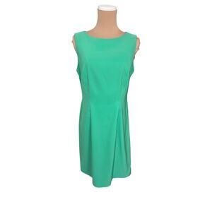 Alyx Sheath Dress Green Size 8 Sleeveless Office Career Classic